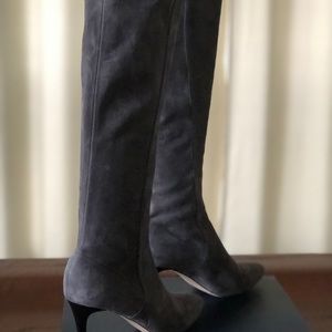 Cole Haan Gray suede boots tall 9c